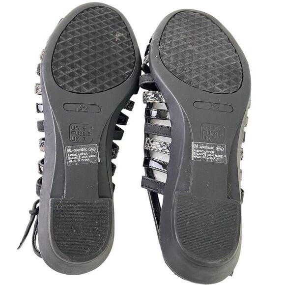A2 Aerosoles Womens Charismatic Black Open Toe Slingback Wedge Sandals Shoes 9 - Picture 15 of 16